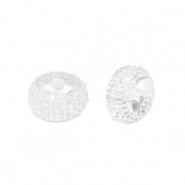 Abalorios de resina rondeles 12mm Transparente