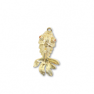 Metal TQ latón colgante pez Dorado-naranja