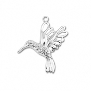 Colgantes Acero Inox colibr&iacute; Plateado
