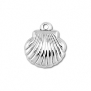 Colgantes Acero Inox concha Plateado