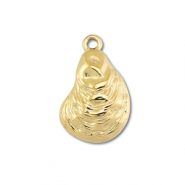 Colgantes Acero Inox concha Dorado