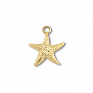 Colgantes Acero Inox estrella de mar Dorado