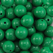 DQ Abalorios acr&iacute;licos 18 mm Verde oscuro