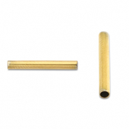 Abalorios Acero Inox tubo 12mm Dorado
