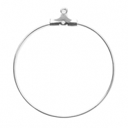 Fornituras Acero Inox pendientes criollas Plateado