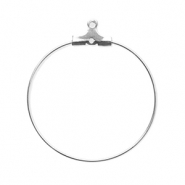 Fornituras Acero Inox pendientes criollas Plateado
