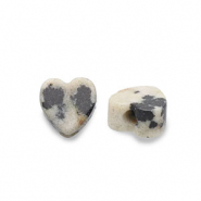 Piedras Naturales abalorios Jaspe D&aacute;lmata coraz&oacute;n Greige