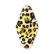 Colgantes llamativos leopardo "Heartbreak Hotel Room 069" Amarillo-marr&oacute;n-negro