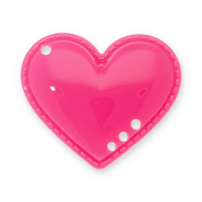 Colgantes llamativos coraz&oacute;n Rosa oscuro