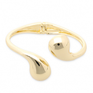 Pulseras met&aacute;licas gota Dorado