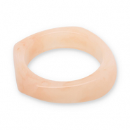 Pulseras bangle de resina Melocotón claro