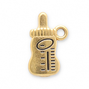 Colgantes Acero Inox biberón Dorado-negro