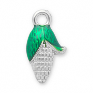 Colgantes Acero Inox mazorca de maíz Plateado-verde