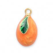 Colgantes Acero Inox kumquat Dorado-naranja-verde