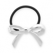 Accesorios para el pelo Coleteros para pelo con met&aacute;lico lazo Plateado-negro