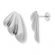 Pendientes Acero Inox Plateado