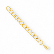 Fornituras met&aacute;licos DQ extensi&oacute;n de cadena gota Dorado (sin n&iacute;quel)