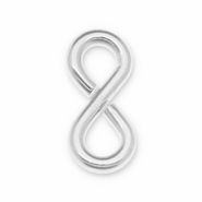 Fornituras metálicos DQ Eco-brass® anillas "8" Plateado vieja (sin níquel)