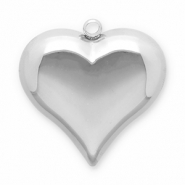 Colgantes Acero Inox corazón Plateado