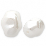 Imitación de perlas de agua dulce Blanco