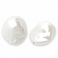 Imitación de perlas de agua dulce Blanco