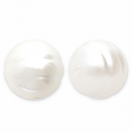 Imitación de perlas de agua dulce redondos Blanco
