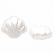 Imitación de perlas de agua dulce conchas Blanco