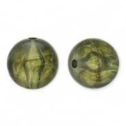 Abalorios acrílicos 12 mm redondos Verde oliva