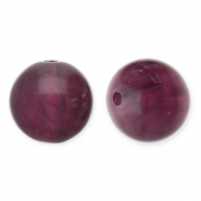 Abalorios acrílicos 12 mm redondos Berenjena