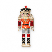 Broches cascanueces Dorado-negro-rojo