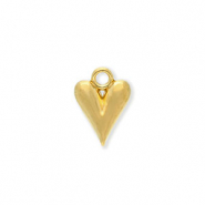 Colgantes Acero Inox corazón Dorado