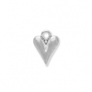 Colgantes Acero Inox corazón Plateado