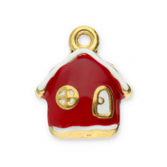 Colgantes Acero Inox casa Dorado-rojo-blanco