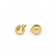 Fornituras metálicos DQ Eco-brass® chafas redondos Dorado (sin níquel)