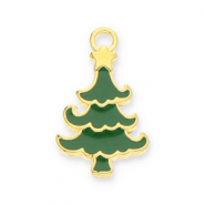 Colgantes metálicos DQ árbol navideño Dorado-verde oscuro (sin níquel)