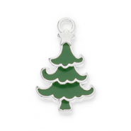 Colgantes metálicos DQ árbol navideño Plateado vieja-verde oscuro (sin níquel)