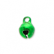 Colgantes met&aacute;licos cascabel 6mm Verde