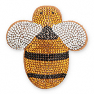 Colgantes llamativos con strass abeja Naranja mandarina-negro-cristal-marr&oacute;n