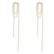 Pendiente de lat&oacute;n Eco-brass&reg; con strass Dorado-cristal