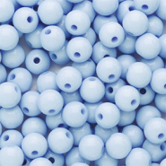 Abalorios acr&iacute;licos 6 mm mate Azul helado