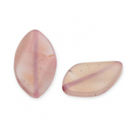 Piedras Naturales abalorios Cuarzo &oacute;valo Transparente rosa melocot&oacute;n-agenta p&uacute;rpura