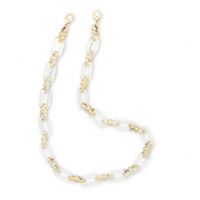Correas de mu&ntilde;eca trendy para m&oacute;vil en acr&iacute;lico Transparente-dorado