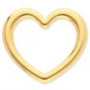 Fornituras Acero Inox entrepieza corazón Dorado