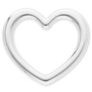 Fornituras Acero Inox entrepieza corazón Plateado