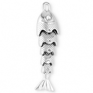 Colgantes Acero Inox pez Plateado