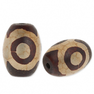 Piedras naturales abalorios Calcedonia grano de arroz Marrón-beige