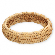 Pulseras bangle de ratán Beige natural