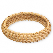 Pulseras bangle de ratán Beige natural
