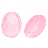 Abalorios acr&iacute;lico &oacute;valo Rosa-m&aacute;rmol