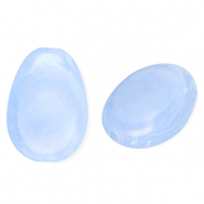 Abalorios acr&iacute;lico &oacute;valo Azul-m&aacute;rmol